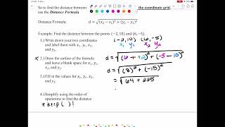 M8 Distance on the Coordinate Plane using the Distance Formula [upl. by Ramos]