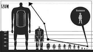 Explicación Comparación de Tamaños de los Titanes y Humanos  Shingeki no Kyojin [upl. by Nitsir191]