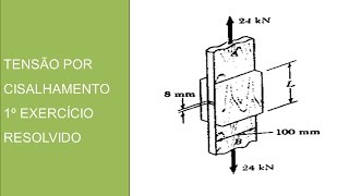 Tensão por cisalhamento 1º exercício [upl. by Durrell624]