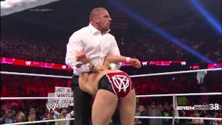 Triple H Pedigree on Daniel Bryan  Raw  March 3 2014 [upl. by Lotta173]