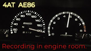 【Engine room sound】4AT AE86 acceleration test Japanese specifications 【ASMR】Initial D [upl. by Alel]