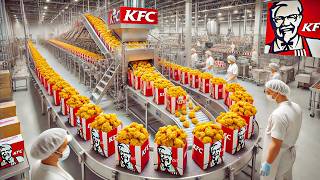 How KFC’s Iconic Fried Chicken is Made in Modern Factory  Crispy Fried Chicken Factory Process [upl. by Anomis]