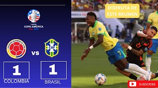 Mejor resumen Colombia Brasil copa america 2024 [upl. by Baldridge758]