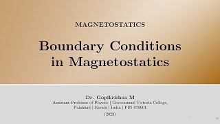 Boundary Conditions in Magnetostatics 77 [upl. by Leicester]