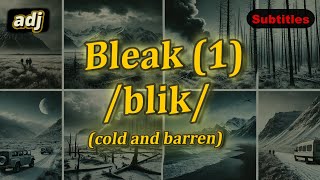 adj Bleak meaning cold and barren with 5 examples [upl. by Nigem739]