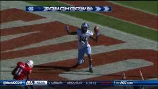 UNC Football Davis TD catch from Switzer [upl. by Emlen71]