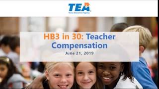 HB 3 in 30 Budget Planning for Teacher Compensation [upl. by Burta645]