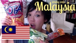 Emmy Eats Malaysia  eating Malaysian snacks and sweets [upl. by Fernando]