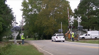 Amtrak P090 blasts by New Four Quad Gate System Install in Dunn NC [upl. by Abell]