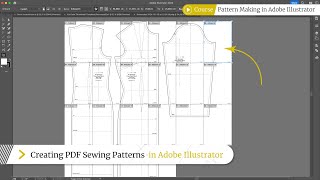 Creating PDF sewing patterns  Digital pattern making tutorial [upl. by Innavoig]