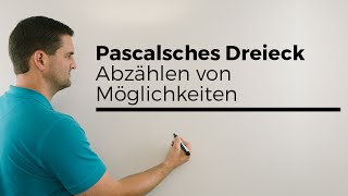 Pascalsches Dreieck Abzählen von Möglichkeiten Binomialkoeffizient  Mathe by Daniel Jung [upl. by Ailemak]