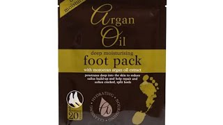 ARGAN OIL FOOT PACK REVIEW [upl. by Nojram]