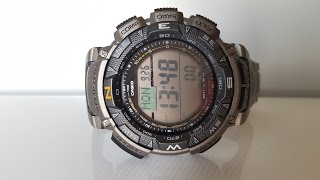 Титановые Casio ProTrek PRG240T7E обзор и настройка Review and setting [upl. by Alfredo]