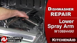 KitchenAid Dishwasher  Poor Cleaning  Lower Spray Arm Repair [upl. by Demeyer]