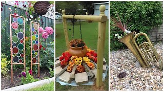 How to make a backyard unique with garden crafts and landscaping ideas [upl. by Atreb]