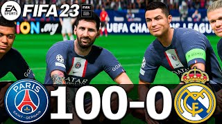 FIFA 23  MESSI RONALDO MBAPPE NEYMAR ALL STARS  PSG 1000 REAL MADRID [upl. by Pucida]