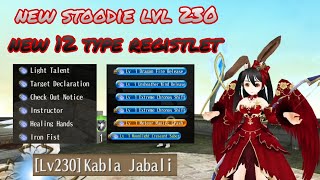 toram online  new stoodie lvl 230 kabla jabali boss igneus amp new registlet  yusagi [upl. by Latsyrc]