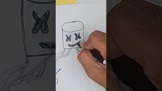 how to draw marshmello drawing easy full tutorial trending viralvedio subscribe art craft😄😄 [upl. by Mowbray24]