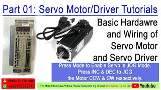 Basic Hardware of Servo MotorServo Driver amp Wiring of Servo Motor with Driver ServoBasicWiring [upl. by Bathesda]