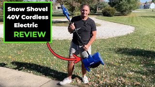 Snow Shovel 40V Cordless Electric Review [upl. by Rugg]