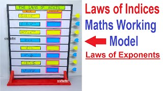 laws of indices working model laws of exponents  maths tlm  diy  simple and easy craftpiller [upl. by Rehtnug]