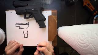 ASMR Glock 26 Sharpie Drawing ✍️ [upl. by Anawad]