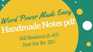 Word Power Made Easy  Norman Lewis  Handmade Notes PDF  Vocabulary Revision  CAT CMAT  Banking [upl. by Mathew]