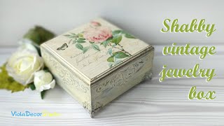 How To Decoupage A Vintage Jewelry Box [upl. by Sivahc]