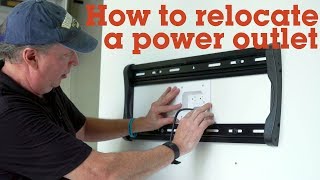 How to relocate an outlet when wallmounting a TV  Crutchfield [upl. by Ardnac331]