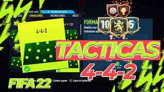 442 TACTICAS e INSTRUCCIONES FIFA 22  MEJORES TACTICAS [upl. by Niledam]