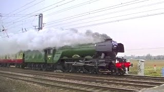 FAST Flying Scotsman  75mph  The Inaugural Run [upl. by Lyram]