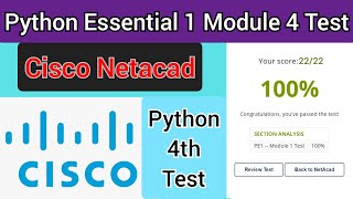 Cisco Python Essentials 1 Module 4 Test Answer 100 Right marks  Cisco Netacad🎥 [upl. by Starling856]