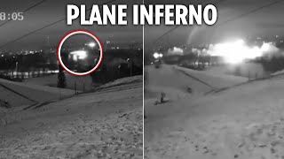 Horror new vid of DHL jet NOSEDIVING amp chilling last audio deepen mystery around fireball crash [upl. by Yahiya]