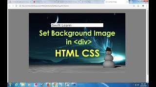 How to add background image in div in HTML using CSS [upl. by Gnauq]