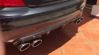 2014 Mercedes Benz C180 AMG Exhaust  Carbon Fiber Difuser [upl. by Niltiak]