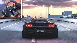 INSANE SF90 Ferrari Cutting Traffic  Logitech G920 Gameplay  Assetto Corsa [upl. by Novoj628]