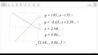 Calculate the intersection point of two lines [upl. by Huang]