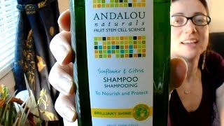 Andalou Naturals shampoo and conditioner review for sensitive and rosacea prone skin  Rosy JulieBC [upl. by Rosemaria]