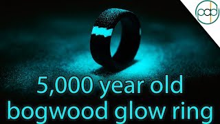 Making a 5000 Year Old Bogwood Glow Ring with a Carbon Fiber Liner [upl. by Pelletier]