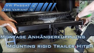 Montage starre Anhängerkupplung  VW Passat B53BG  Mounting rigid trailer hitch [upl. by Esertak513]