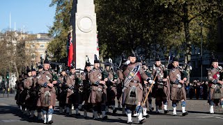 Armistice Day 2024 at the Cenotaph London [upl. by Nhguahs958]