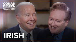 President Joe Biden amp Conan Reflect On Their IrishAmerican Heritage  Conan OBrien Needs A Friend [upl. by Vorster]