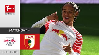 Xavi Show  RB Leipzig  FC Augsburg 30  Highlights  Matchday 4 – Bundesliga 202324 [upl. by Endres]