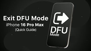 How to Easily Exit DFU Mode on iPhone 16 Pro Max Quick Fix [upl. by Weinberg26]