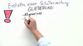 Eine Schülerzeitung erstellen  wie geht das  Deutsch  Sprache und Kommunikation [upl. by Yessac]