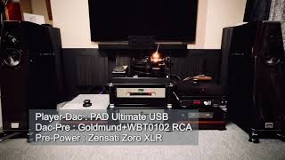 PAD Usb  Goldmund RCA  Zensati zoro XLR  Naoko terai [upl. by Ronile150]