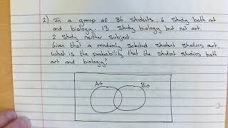 383 Venn diagrams for probability 1 [upl. by Nahsrad]