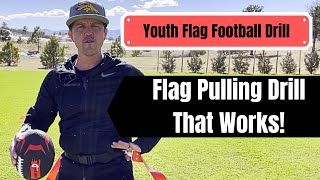 Youth Flag Football Drill  Flag Pulling Drill that Works  Spinner Pull  Any age flagfootball [upl. by Maida]