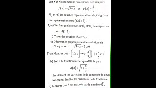 Généralités sur les fonctions Al moufid 1SM Exercice 82 [upl. by Eiromem977]