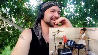 System Of A Down  Toxicity Drum cover THIS GIRL IS SO GOOD REACTION [upl. by Abbie877]